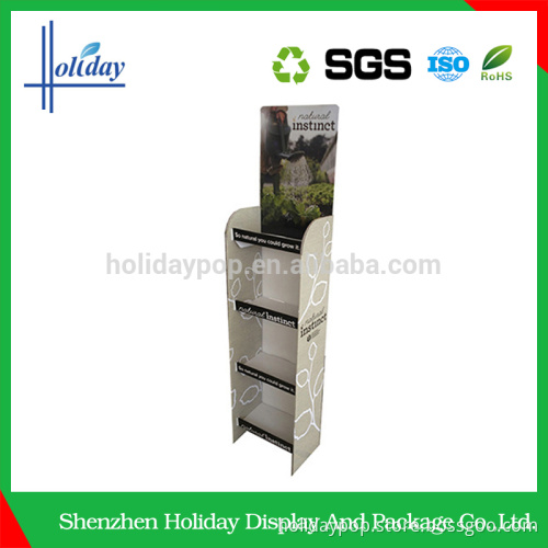 easy installation shelf floor cardboard display stand